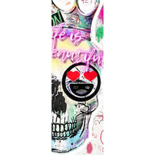Lade das Bild in den Galerie-Viewer, Acrylglasbild Buntes Schädelgraffiti Panorama Hoch