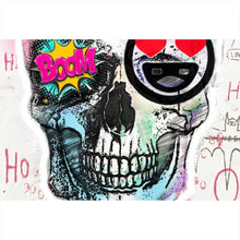 Lade das Bild in den Galerie-Viewer, Acrylglasbild Buntes Schädelgraffiti Querformat