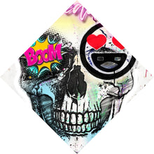 Lade das Bild in den Galerie-Viewer, Acrylglasbild Buntes Schädelgraffiti Raute