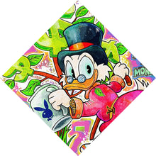 Lade das Bild in den Galerie-Viewer, Acrylglasbild Cartoon Entenmotiv mit Dollarzeichen Raute