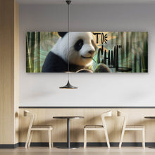 Lade das Bild in den Galerie-Viewer, Leinwandbild Pandabär Time to chill Panorama