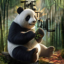 Lade das Bild in den Galerie-Viewer, Spannrahmenbild Pandabär Time to chill Quadrat