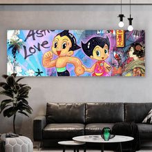 Lade das Bild in den Galerie-Viewer, Aluminiumbild Collage Astro Zeichentrick Pop Art Panorama