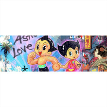 Lade das Bild in den Galerie-Viewer, Aluminiumbild Collage Astro Zeichentrick Pop Art Panorama