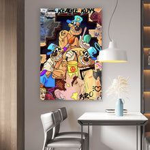 Lade das Bild in den Galerie-Viewer, Poster Collage Comicfiguren Pop Art Hochformat