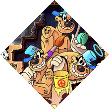 Lade das Bild in den Galerie-Viewer, Poster Collage Comicfiguren Pop Art Raute