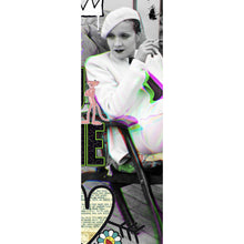 Lade das Bild in den Galerie-Viewer, Aluminiumbild gebürstet Marlene Panther Pop Art Vintage Panorama Hoch