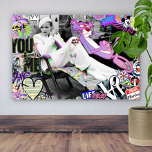 Lade das Bild in den Galerie-Viewer, Poster Marlene Panther Pop Art Vintage Querformat