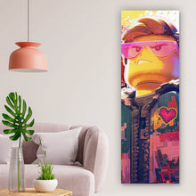 Lade das Bild in den Galerie-Viewer, Leinwandbild Collage Spiel Bausteine Panorama Hoch