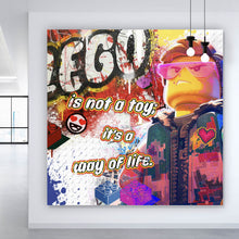 Lade das Bild in den Galerie-Viewer, Aluminiumbild Collage Spiel Bausteine Quadrat