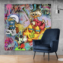 Lade das Bild in den Galerie-Viewer, Poster Collage Streetart Comic Figuren Quadrat