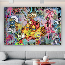 Lade das Bild in den Galerie-Viewer, Poster Collage Streetart Comic Figuren Querformat