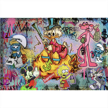 Lade das Bild in den Galerie-Viewer, Poster Collage Streetart Comic Figuren Querformat