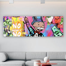 Lade das Bild in den Galerie-Viewer, Leinwandbild Comic Collage Spiel und Geld Panorama