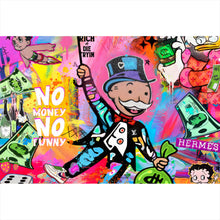Lade das Bild in den Galerie-Viewer, Poster Comic Collage Spiel und Geld Querformat
