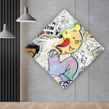 Lade das Bild in den Galerie-Viewer, Leinwandbild Comic Collage TinTin Pop Art Raute