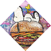 Lade das Bild in den Galerie-Viewer, Acrylglasbild Comic Hund Snoopi Pop Art Raute