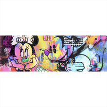 Lade das Bild in den Galerie-Viewer, Aluminiumbild Comic Kult Mäuse Paar beim Flirten Panorama