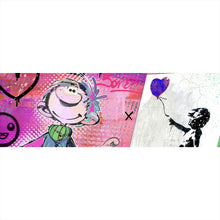 Lade das Bild in den Galerie-Viewer, Spannrahmenbild Comicfigur mit Spraydose im Graffiti Stil Panorama