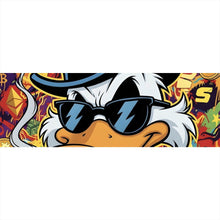 Lade das Bild in den Galerie-Viewer, Leinwandbild Coole Ente mit Zigarre auf Geld Hintergrund Panorama