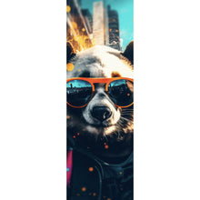 Lade das Bild in den Galerie-Viewer, Leinwandbild Cooler Panda mit Sonnenbrille Street Art Panorama Hoch