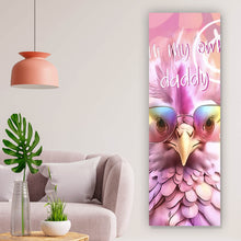 Lade das Bild in den Galerie-Viewer, Leinwandbild Huhn mit Sonnenbrille Modern Art Panorama Hoch