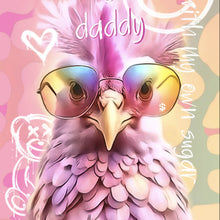 Lade das Bild in den Galerie-Viewer, Poster Huhn mit Sonnenbrille Modern Art Quadrat