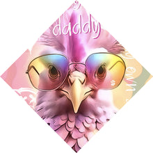 Lade das Bild in den Galerie-Viewer, Aluminiumbild Huhn mit Sonnenbrille Modern Art Raute