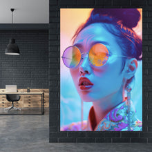 Lade das Bild in den Galerie-Viewer, Poster Cooles asiatisches Frauenportrait Hochformat