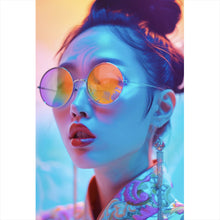 Lade das Bild in den Galerie-Viewer, Poster Cooles asiatisches Frauenportrait Hochformat