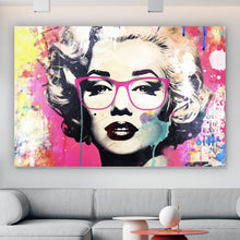 Lade das Bild in den Galerie-Viewer, Leinwandbild Cooles Pop Art Portrait einer Ikone Querformat