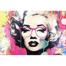 Lade das Bild in den Galerie-Viewer, Leinwandbild Cooles Pop Art Portrait einer Ikone Querformat