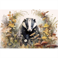 Lade das Bild in den Galerie-Viewer, Poster Dachs in herbstlicher Stimmung Querformat
