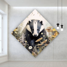 Lade das Bild in den Galerie-Viewer, Poster Dachs in herbstlicher Stimmung Raute