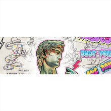 Lade das Bild in den Galerie-Viewer, Poster David Statue bunte Illustration Street Art Panorama