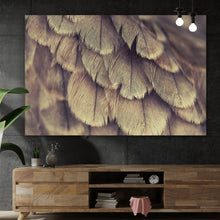 Lade das Bild in den Galerie-Viewer, Aluminiumbild Detailierte Nahaufnahme eines Gefieders Querformat