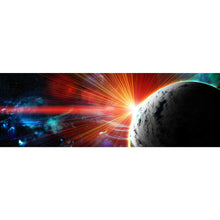 Lade das Bild in den Galerie-Viewer, Leinwandbild Die Erde im Universum Panorama