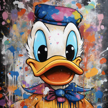 Lade das Bild in den Galerie-Viewer, Aluminiumbild gebürstet Abstrakt Donald Quadrat