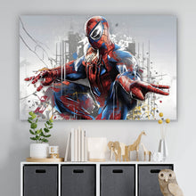 Lade das Bild in den Galerie-Viewer, Poster Dynamischer Superheld in Aktion Querformat
