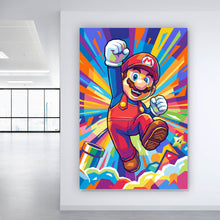 Lade das Bild in den Galerie-Viewer, Aluminiumbild gebürstet Dynamisches Pop Art mit Retro Charakter Hochformat