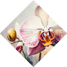 Lade das Bild in den Galerie-Viewer, Leinwandbild Edle Aquarell Orchidee Raute