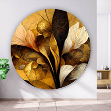 Lade das Bild in den Galerie-Viewer, Aluminiumbild Edle herbstliche Blumenblätter Kreis