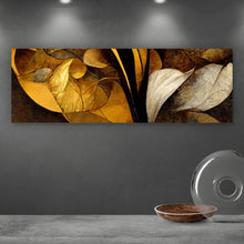 Lade das Bild in den Galerie-Viewer, Leinwandbild Edle herbstliche Blumenblätter Panorama