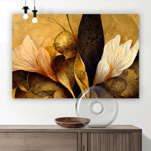 Lade das Bild in den Galerie-Viewer, Aluminiumbild Edle herbstliche Blumenblätter Querformat