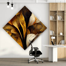 Lade das Bild in den Galerie-Viewer, Aluminiumbild Edle herbstliche Blumenblätter Raute