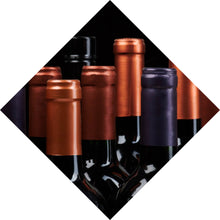 Lade das Bild in den Galerie-Viewer, Aluminiumbild gebürstet Edle Weinflaschen Raute