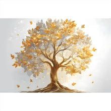 Lade das Bild in den Galerie-Viewer, Spannrahmenbild Edler Goldener Baum Querformat