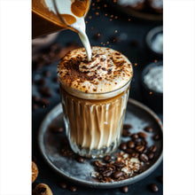 Lade das Bild in den Galerie-Viewer, Spannrahmenbild Edler Kaffee Genuss mit Sahnehaube Hochformat