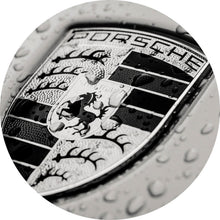 Lade das Bild in den Galerie-Viewer, Aluminiumbild Edles Emblem mit Regentropfen Kreis