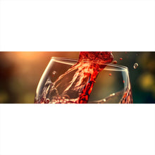 Lade das Bild in den Galerie-Viewer, Acrylglasbild Edles Weinglas mit frischen Trauben Panorama